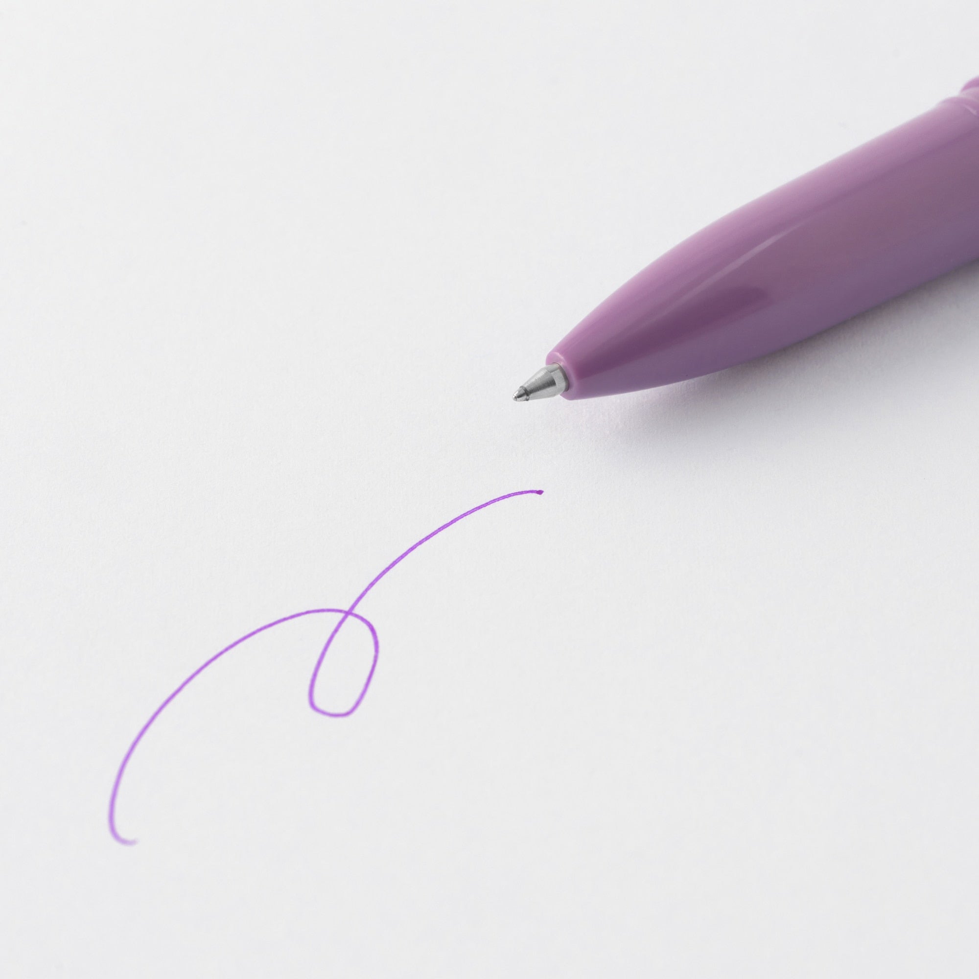 Compact Gel Ink Ballpoint Pen Cap Type 0.5 mm - Purple - Image 2