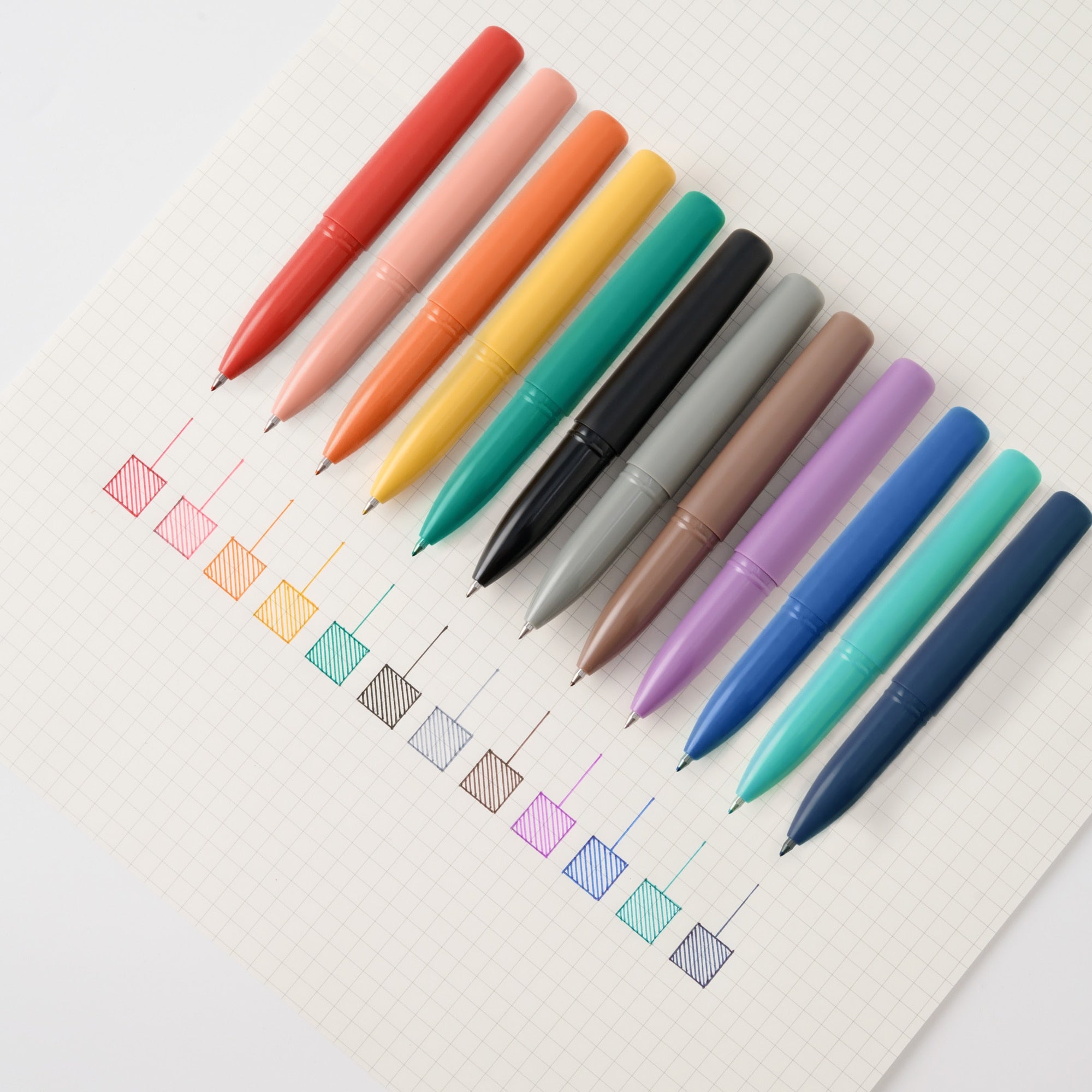 Compact Gel Ink Ballpoint Pen Cap Type 0.5 mm - Purple - Image 9