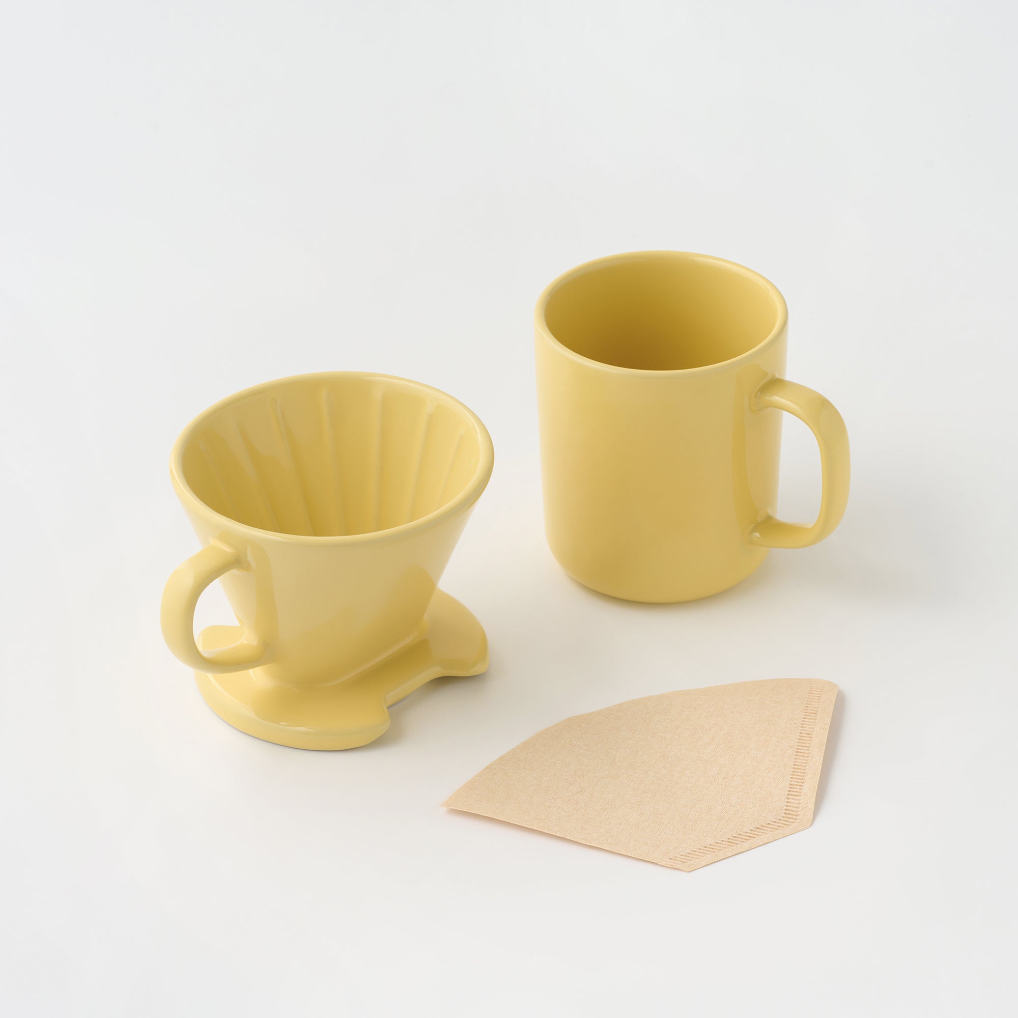 Stoneware Coffee Dripper - Light Yellow - Image 6