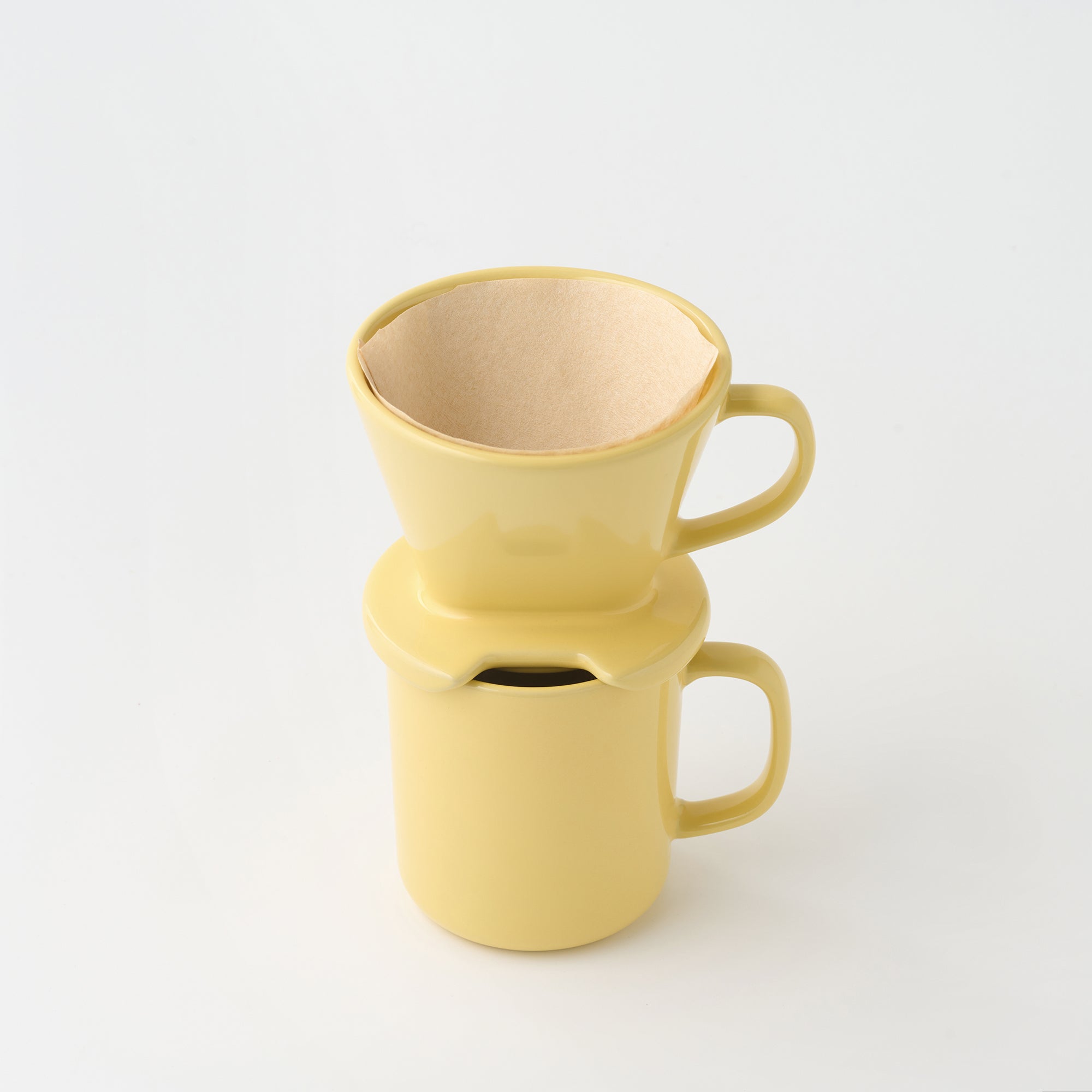 Stoneware Coffee Dripper - Light Yellow - Image 7