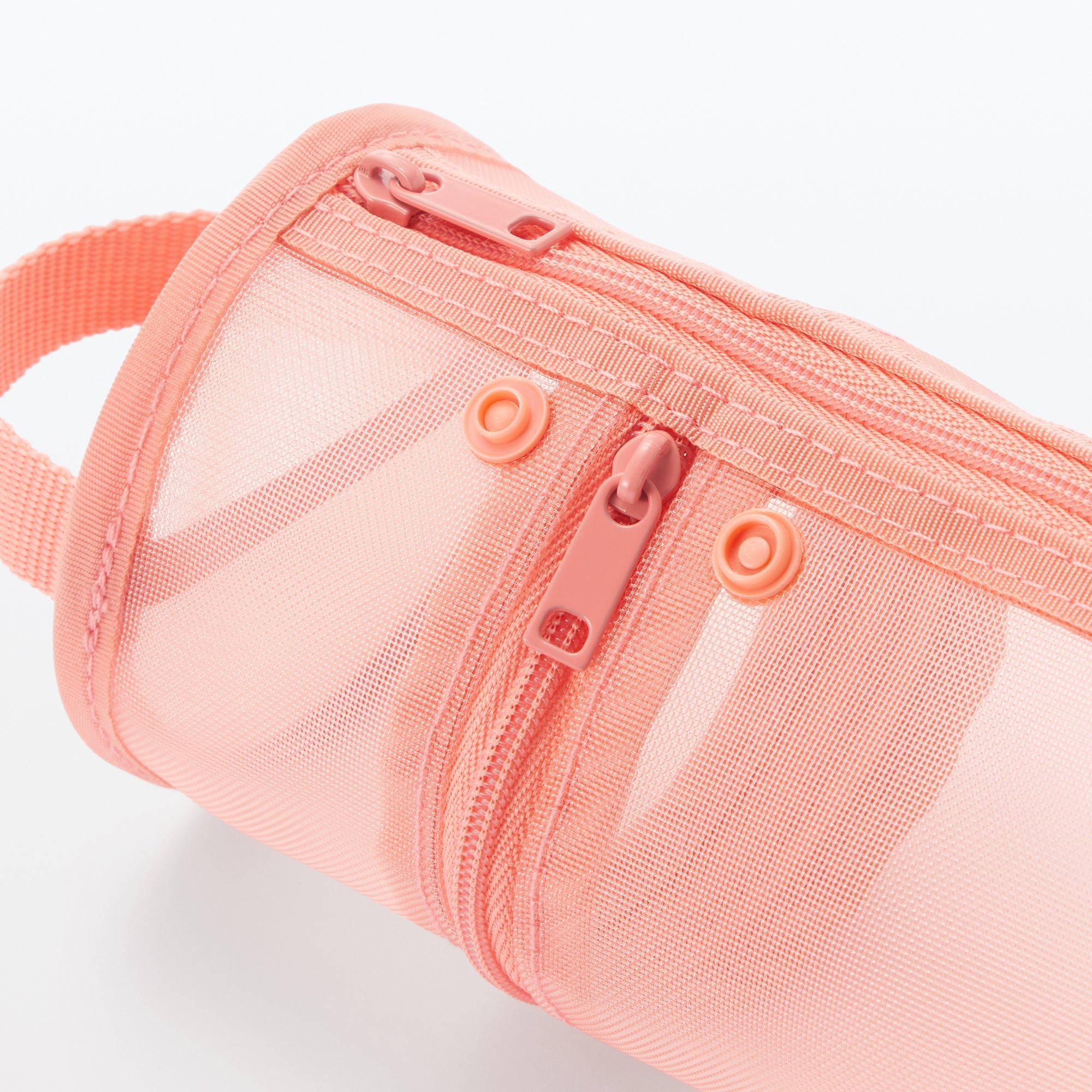 Nylon Mesh Vertical/Horizontal Pen Case Wide - Pink - Image 5