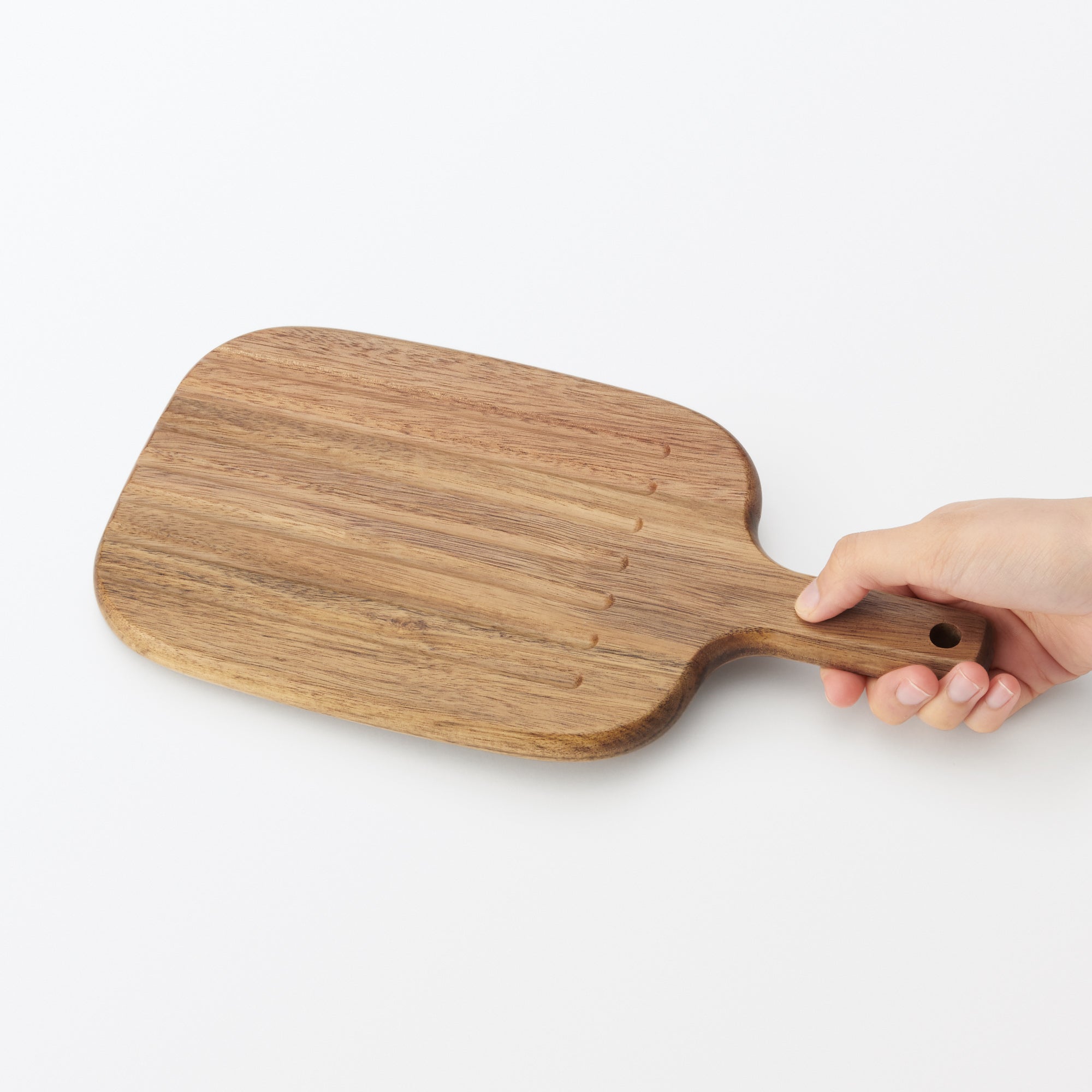 Acacia Double-Sided Cutting Board with Handle - Small - Image 2