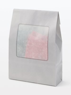 Paper Window Gift Bag with Gusset - Square - Small