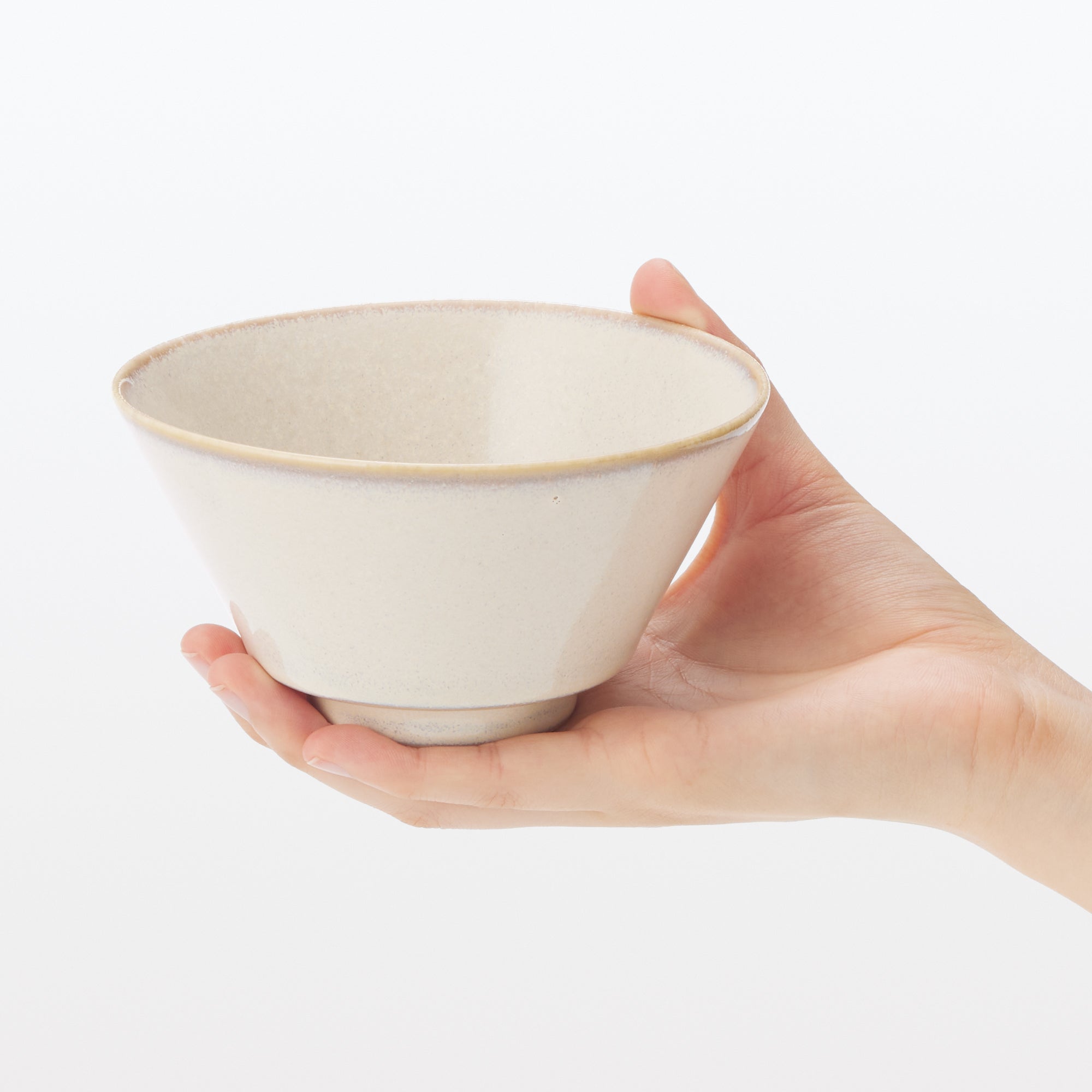 Mino Ware Rice Bowl - White Glaze 5 - Image 2