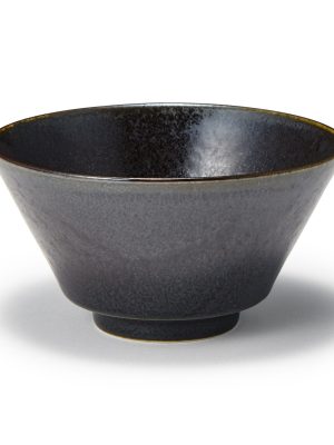 Mino Ware Rice Bowl - Black