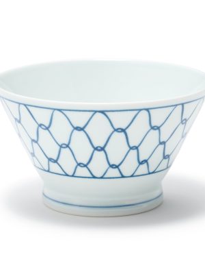 Hasami Ware Rice Bowl - Mesh Pattern - Small