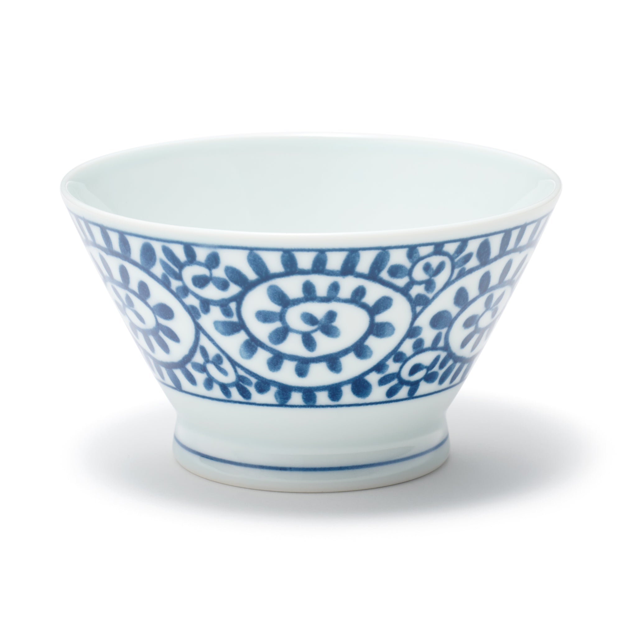 Hasami Ware Rice Bowl - Arabesque Pattern - Small