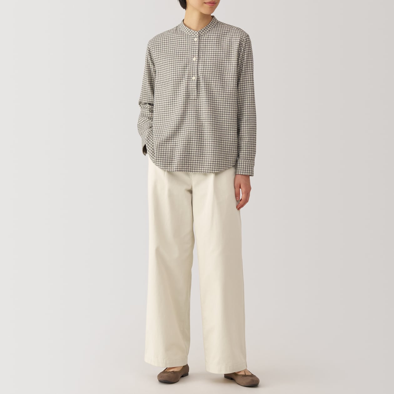 Women's Slub Yarn Chino Darted Wide Pants - Image 22