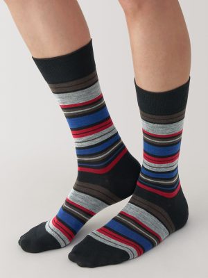 Right Angle Lustrous Wool Mix Thin Socks