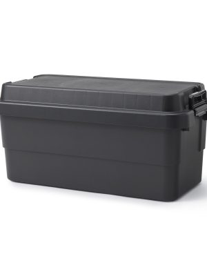 Heavy Duty Polypropylene Storage Box - Dark Gray - Extra Large 18.5 gal