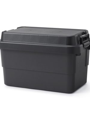 Heavy Duty Polypropylene Storage Box - Dark Gray - Large 13.2 gal