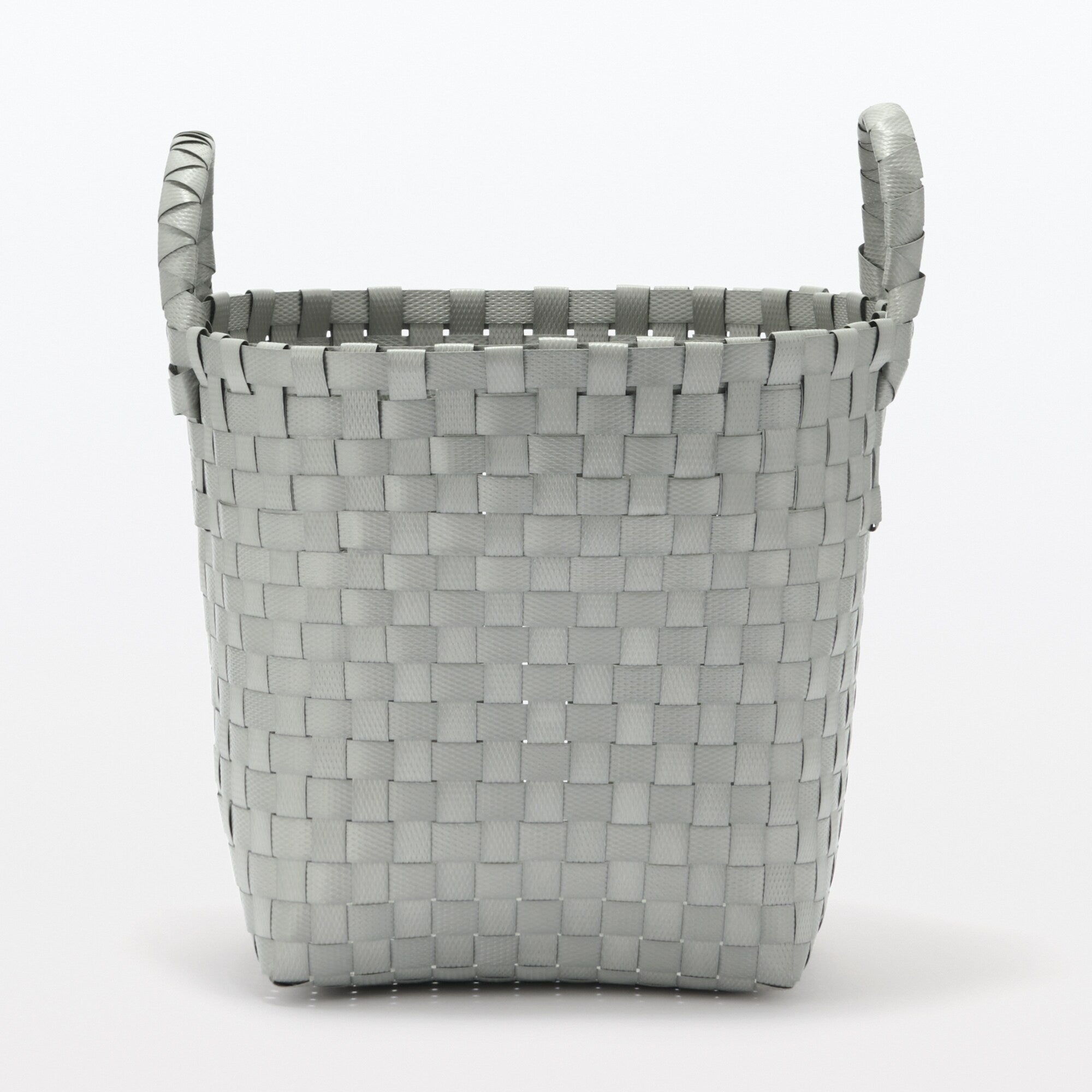 Recycled Polypropylene Strap Weave Basket - Gray - Small (dia. 9.8 x H7.9) - Image 3