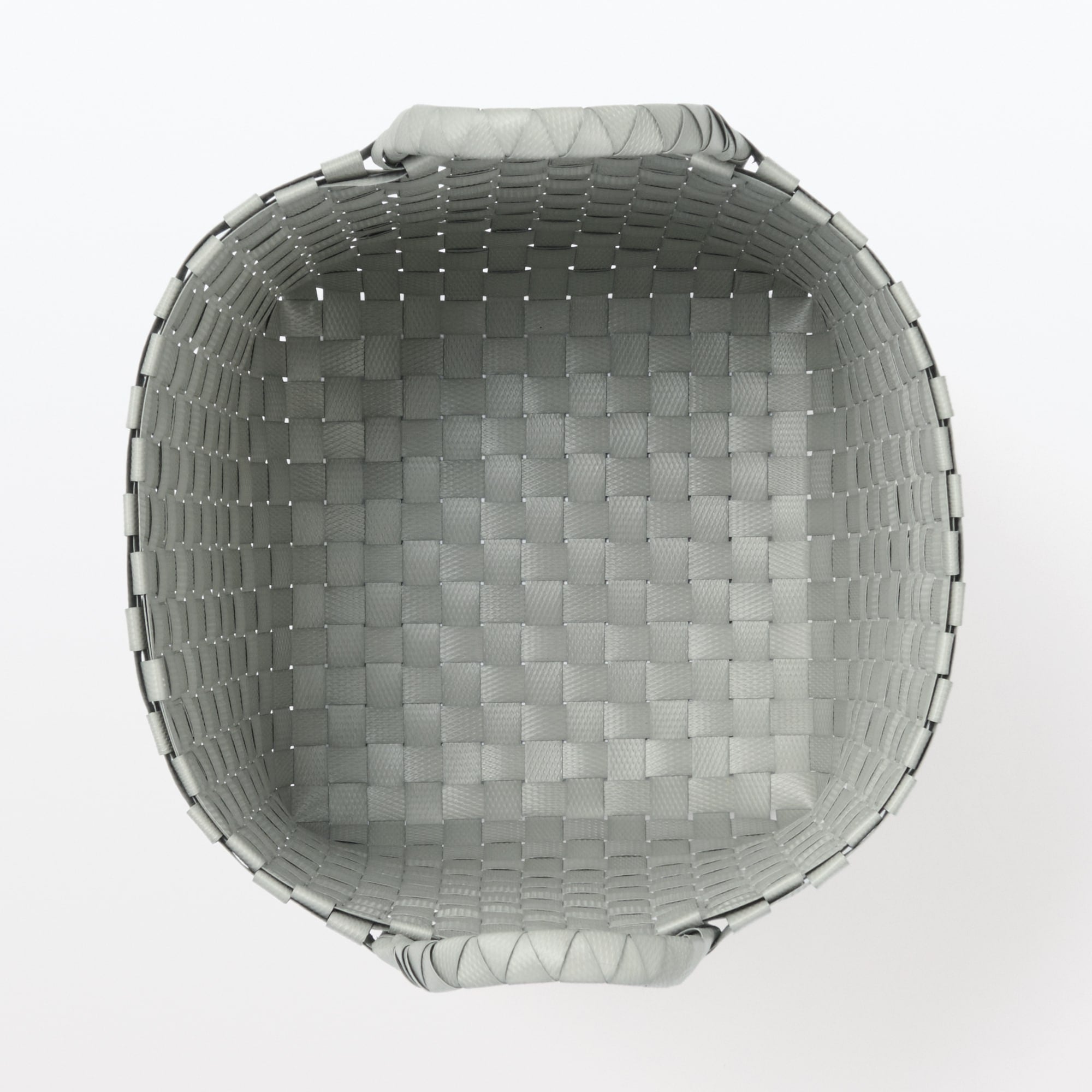 Recycled Polypropylene Strap Weave Basket - Gray - Small (dia. 9.8 x H7.9) - Image 4