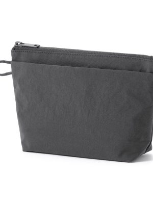 Wrinkled Nylon Gusset Pouch - Medium