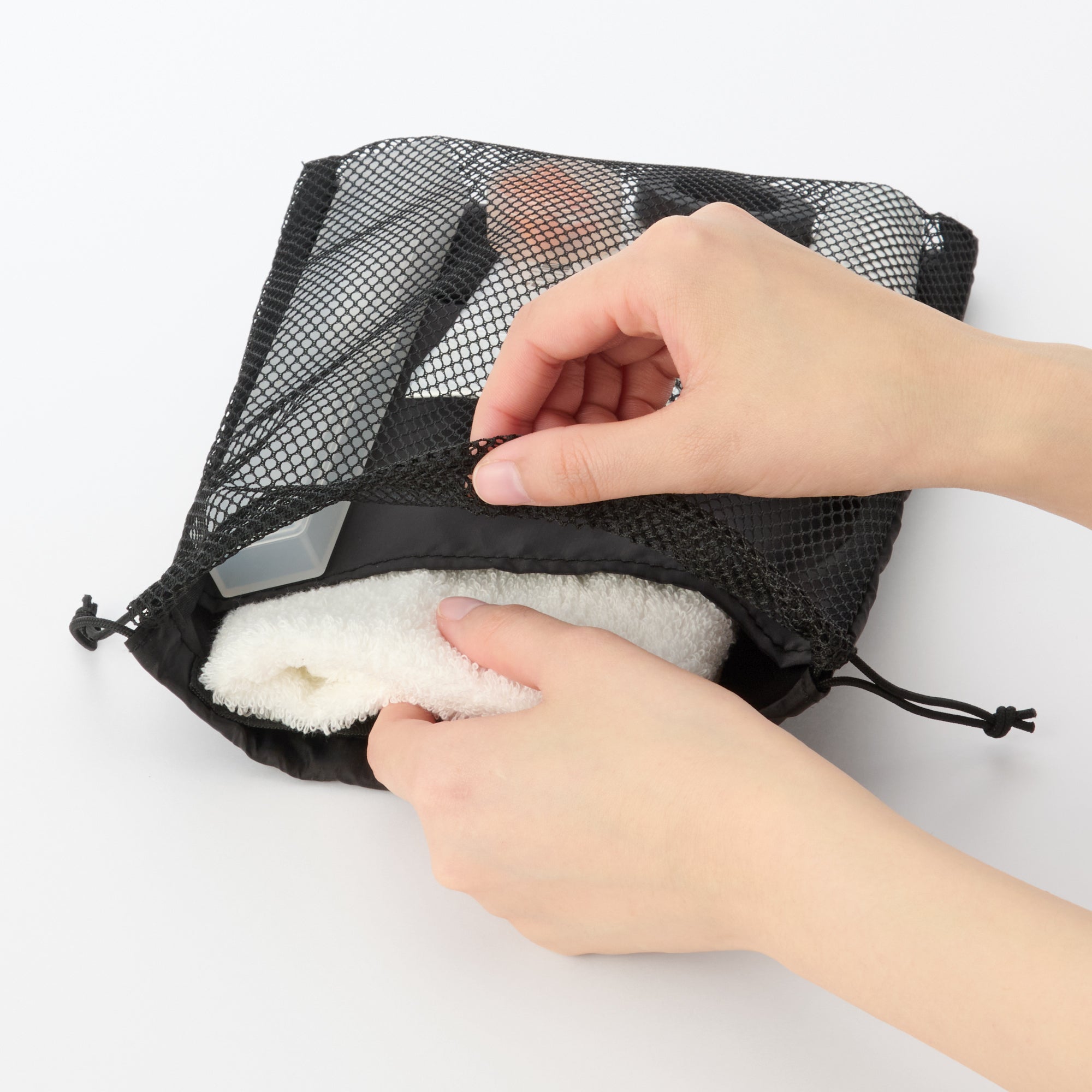 Polyester Mesh Drawstring Bag - Small - Image 4