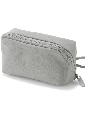 Wrinkled Nylon Wide-Opening Pouch - Small