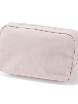 Wrinkled Nylon Wide-Opening Pouch - Large