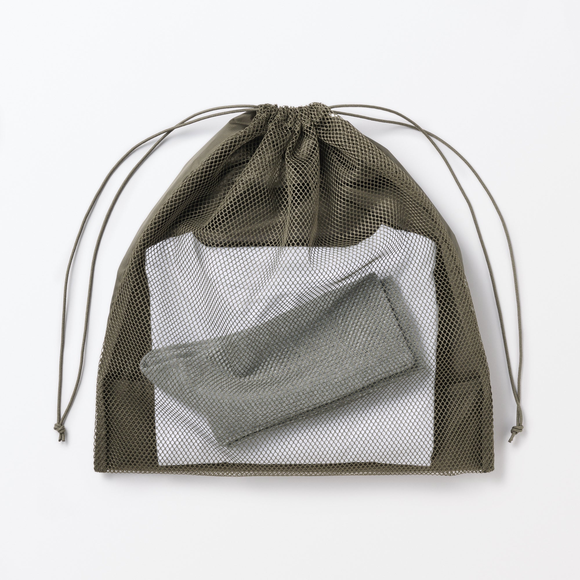 Polyester Mesh Drawstring Bag - Large - Image 2