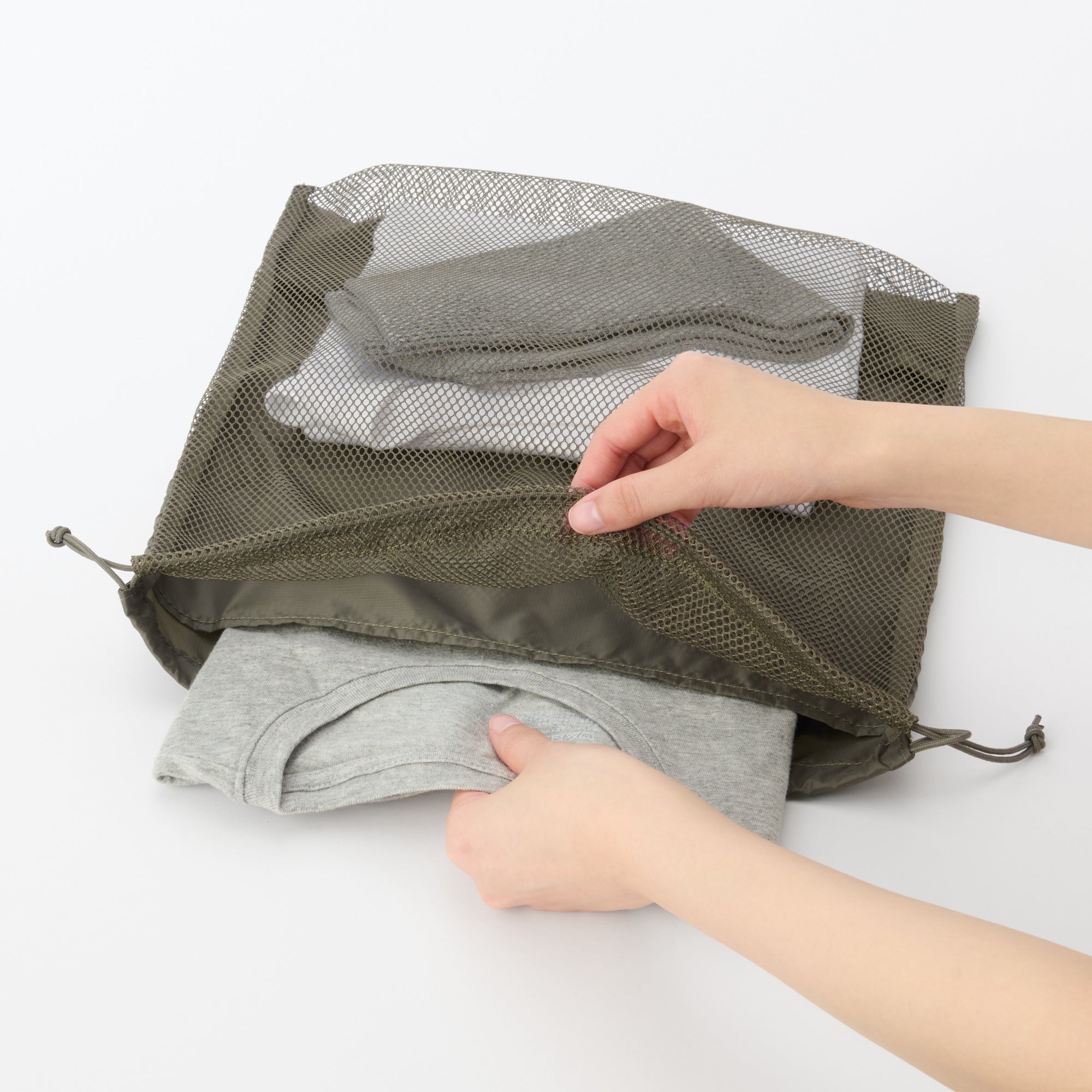 Polyester Mesh Drawstring Bag - Large - Image 4