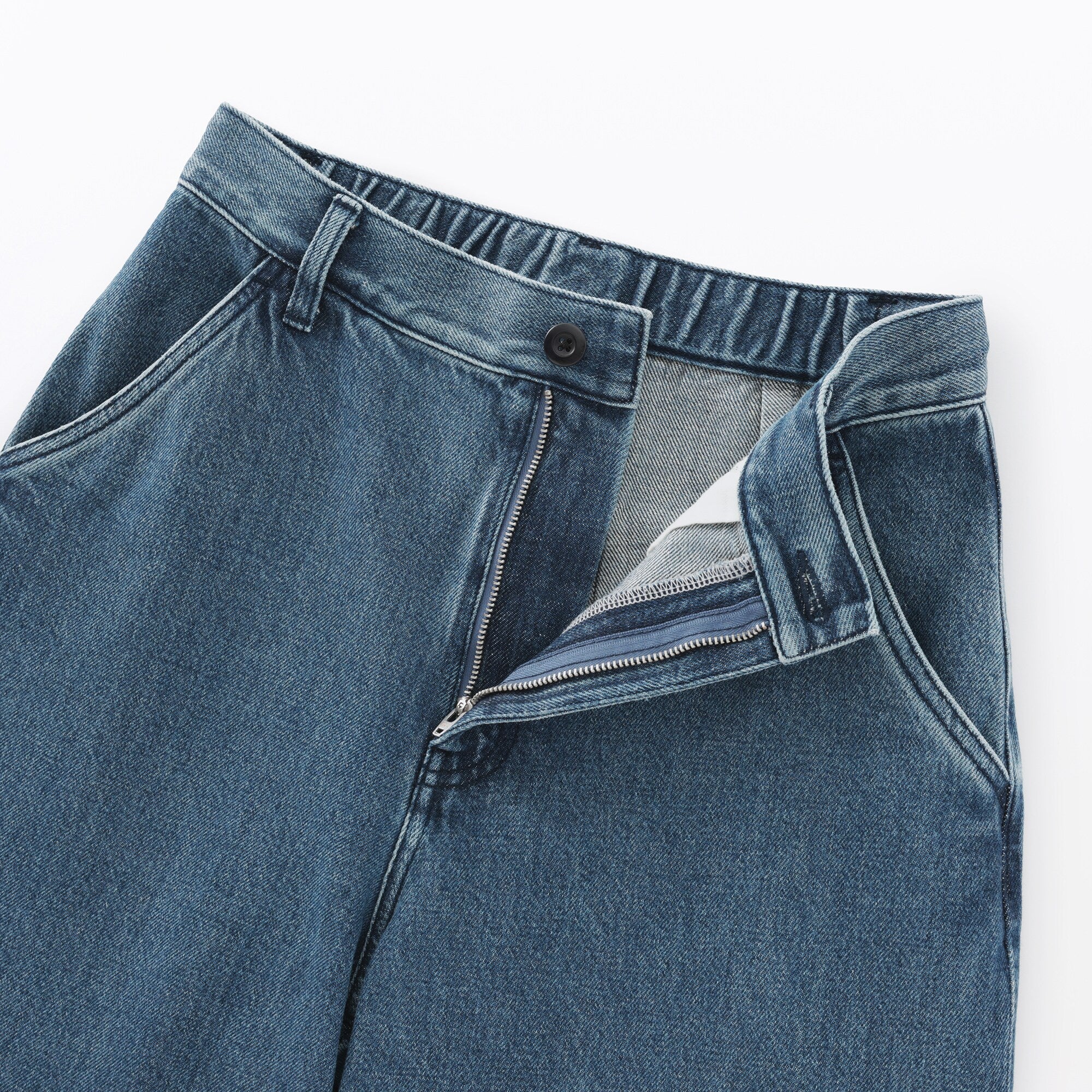 Women's Kapok Blend Denim Wide Tapered Pants - Image 18