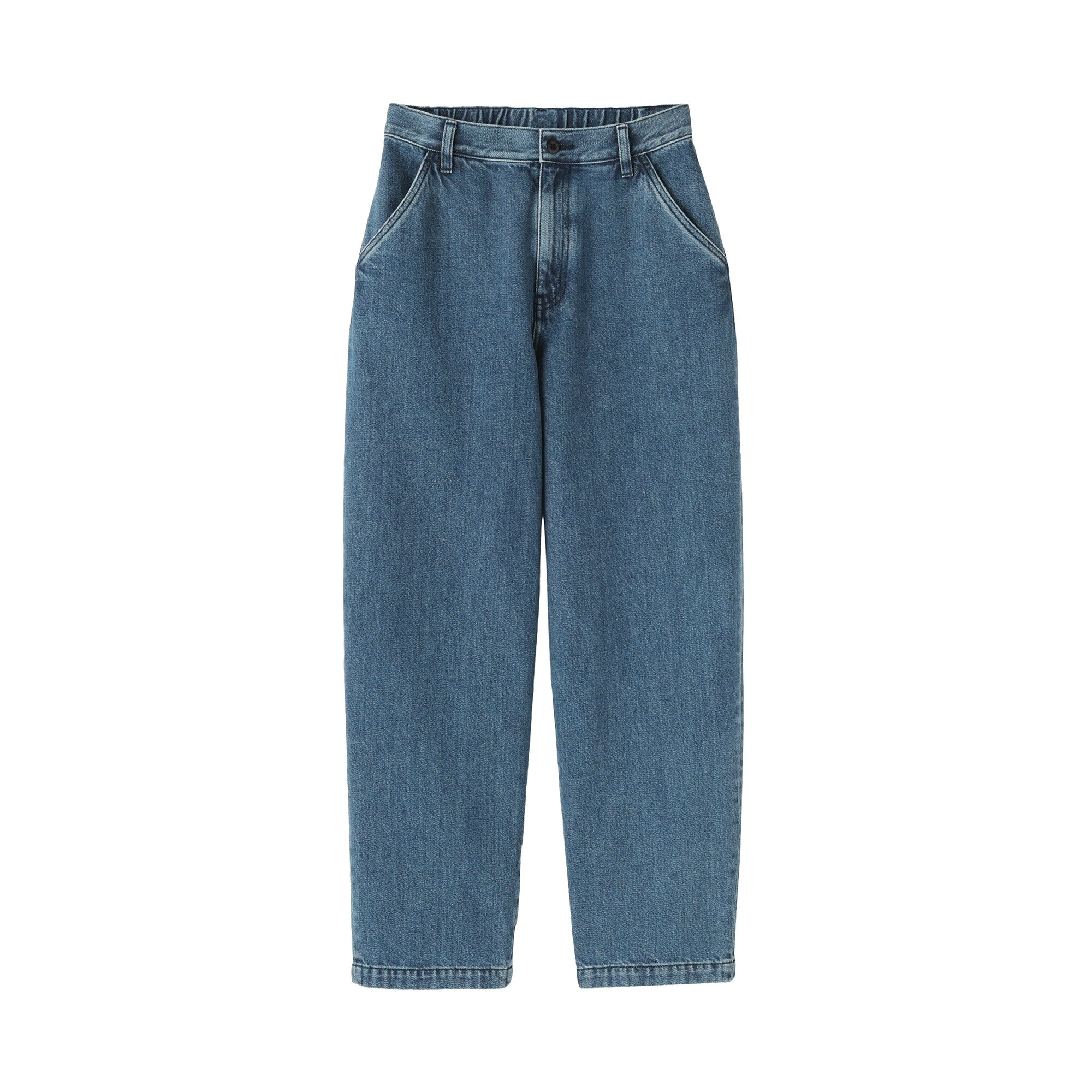 Women's Kapok Blend Denim Wide Tapered Pants - Image 11