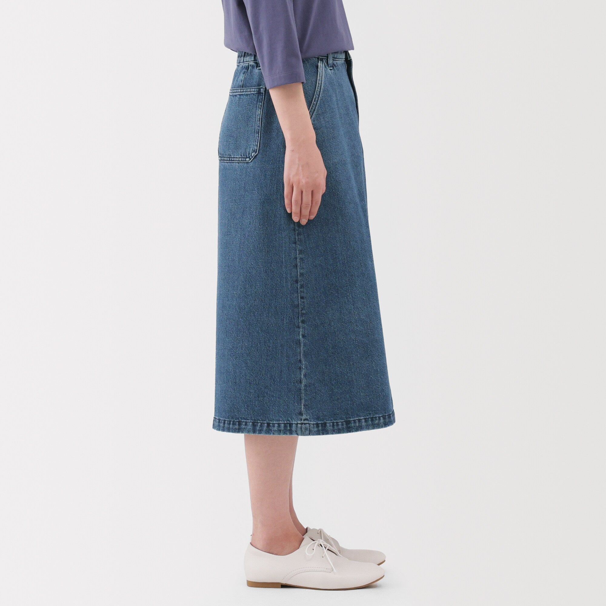 Women's Kapok Blend Denim A-Line Skirt - Image 15