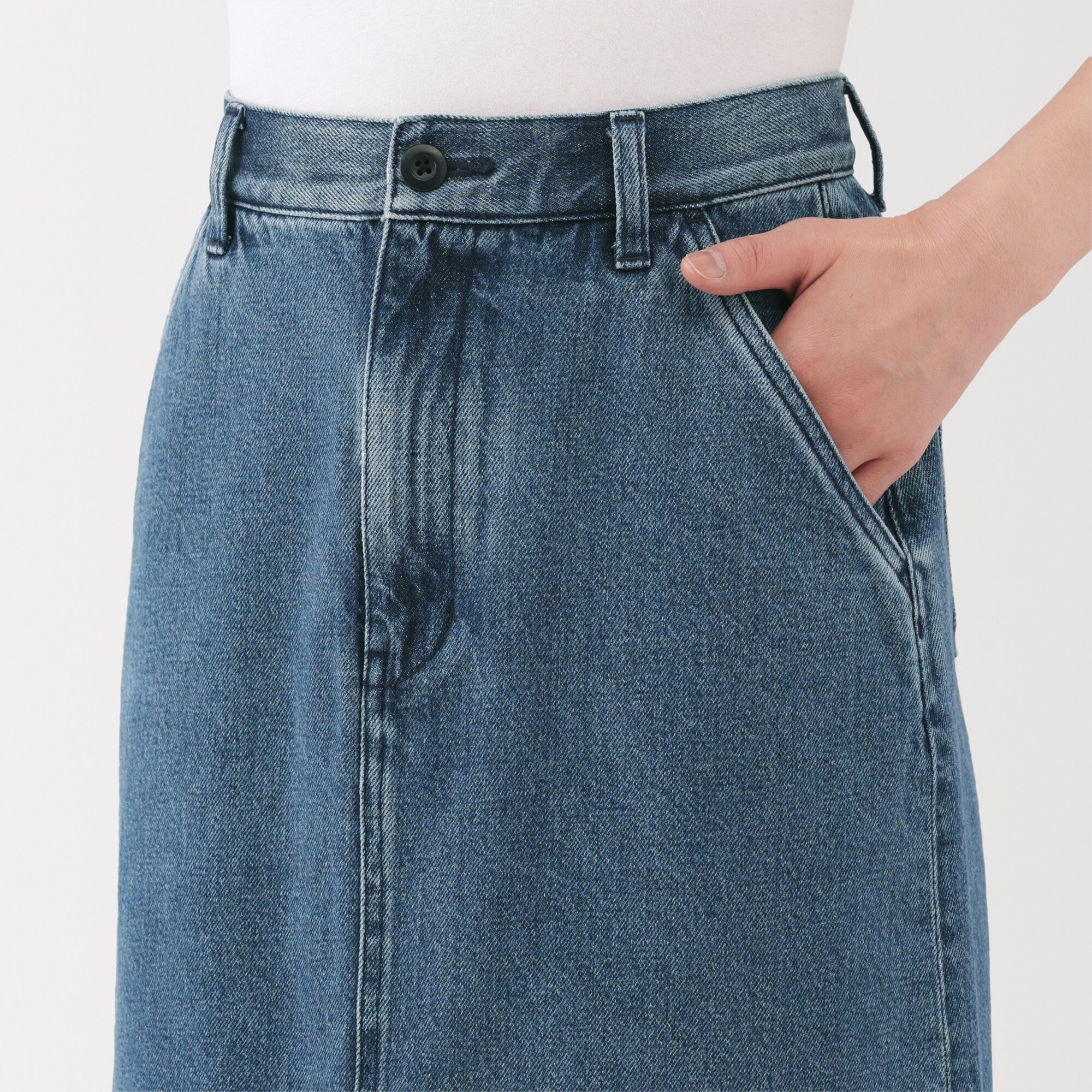 Women's Kapok Blend Denim A-Line Skirt - Image 17