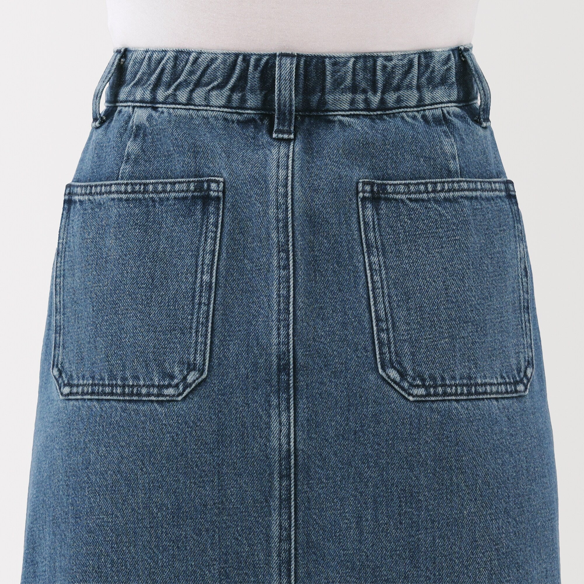Women's Kapok Blend Denim A-Line Skirt - Image 18