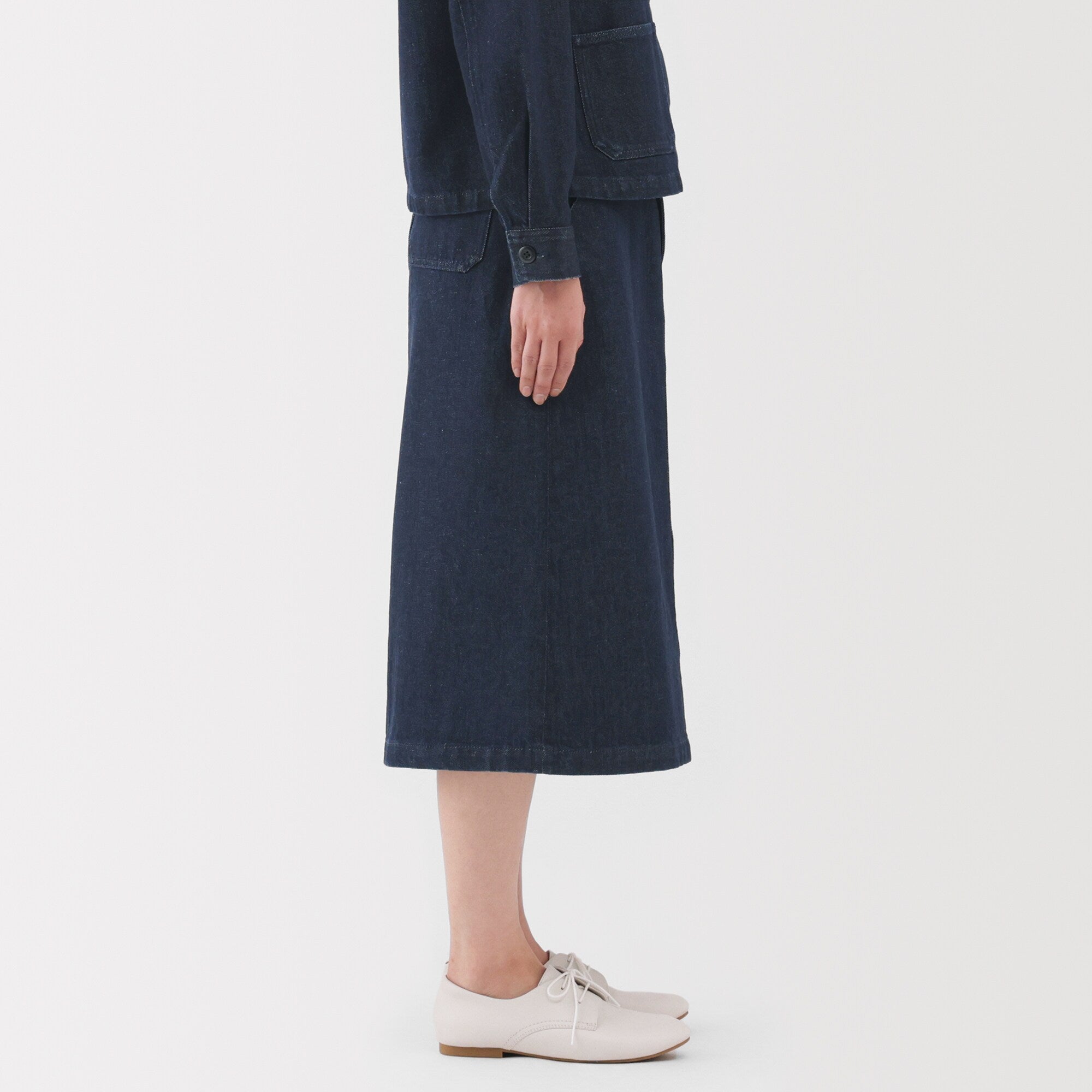 Women's Kapok Blend Denim A-Line Skirt - Image 5