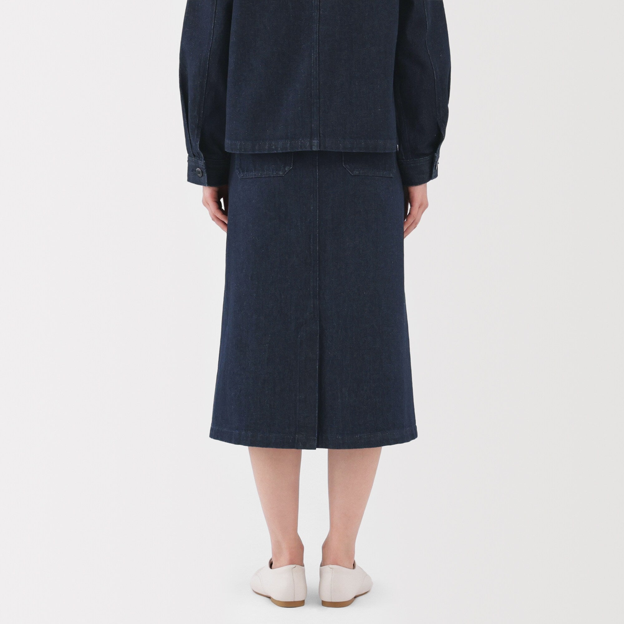 Women's Kapok Blend Denim A-Line Skirt - Image 6