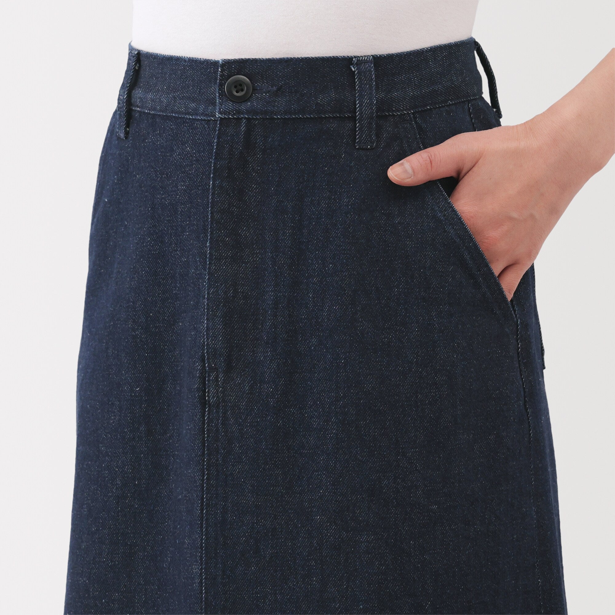 Women's Kapok Blend Denim A-Line Skirt - Image 7