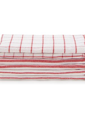 Indian Cotton Kitchen Cloths - Red (6 Pack)