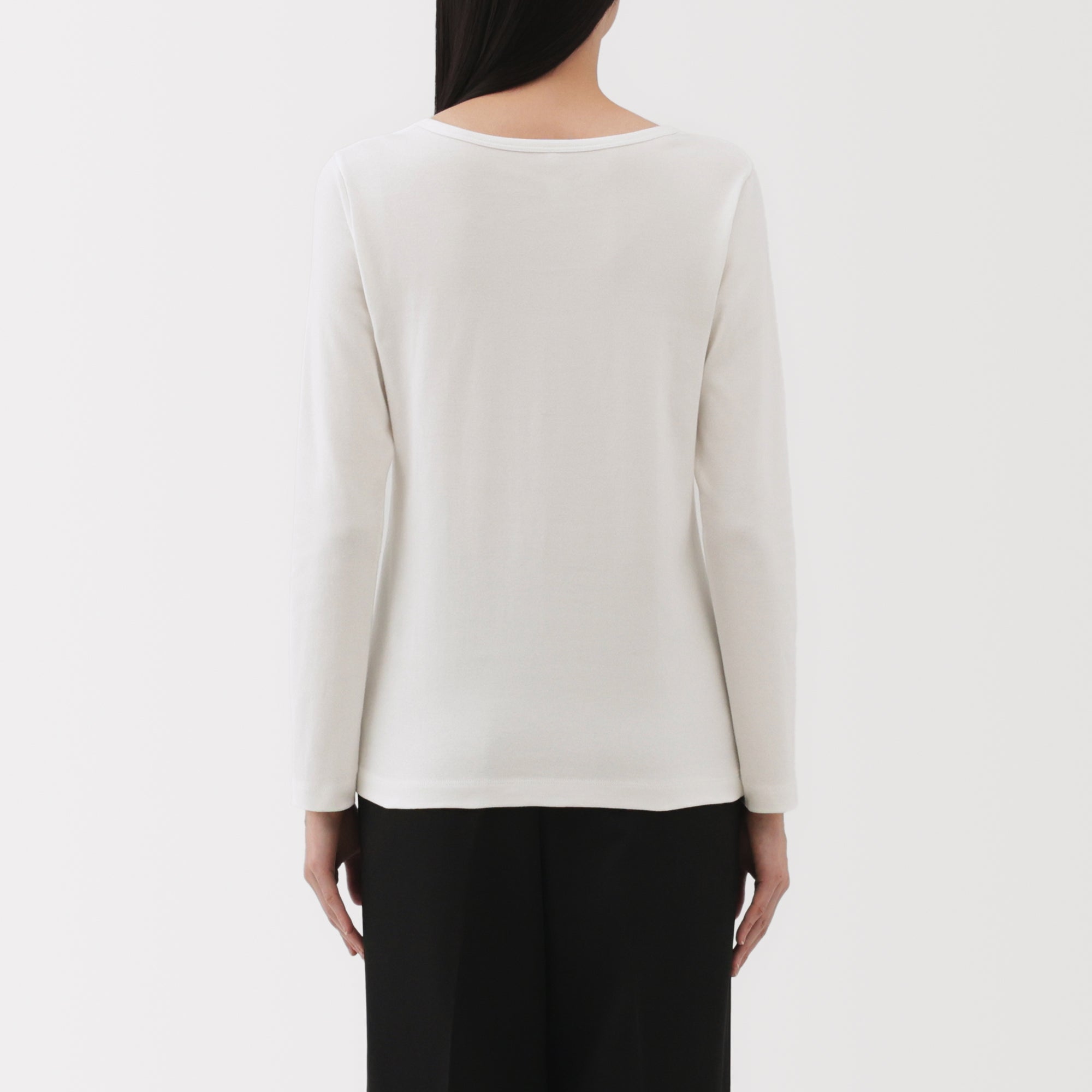 Women's Stretch Ribbed Crew Neck Long Sleeve T-Shirt - Image 15