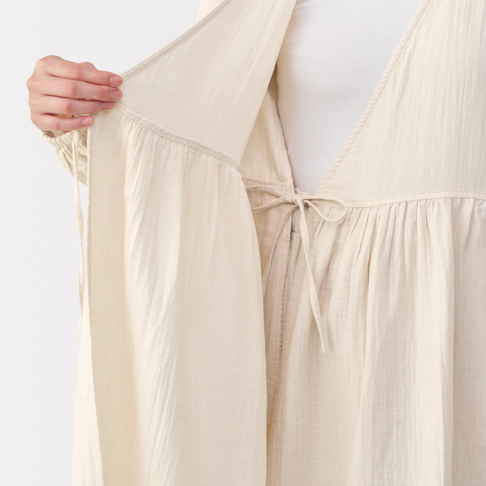 Crepe Gauze Long Cardigan - Image 27