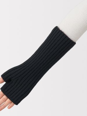 Merino Wool Ribbed Arm Warmers