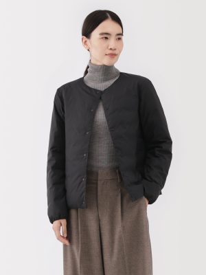 Lightweight Down Collarless Jacket