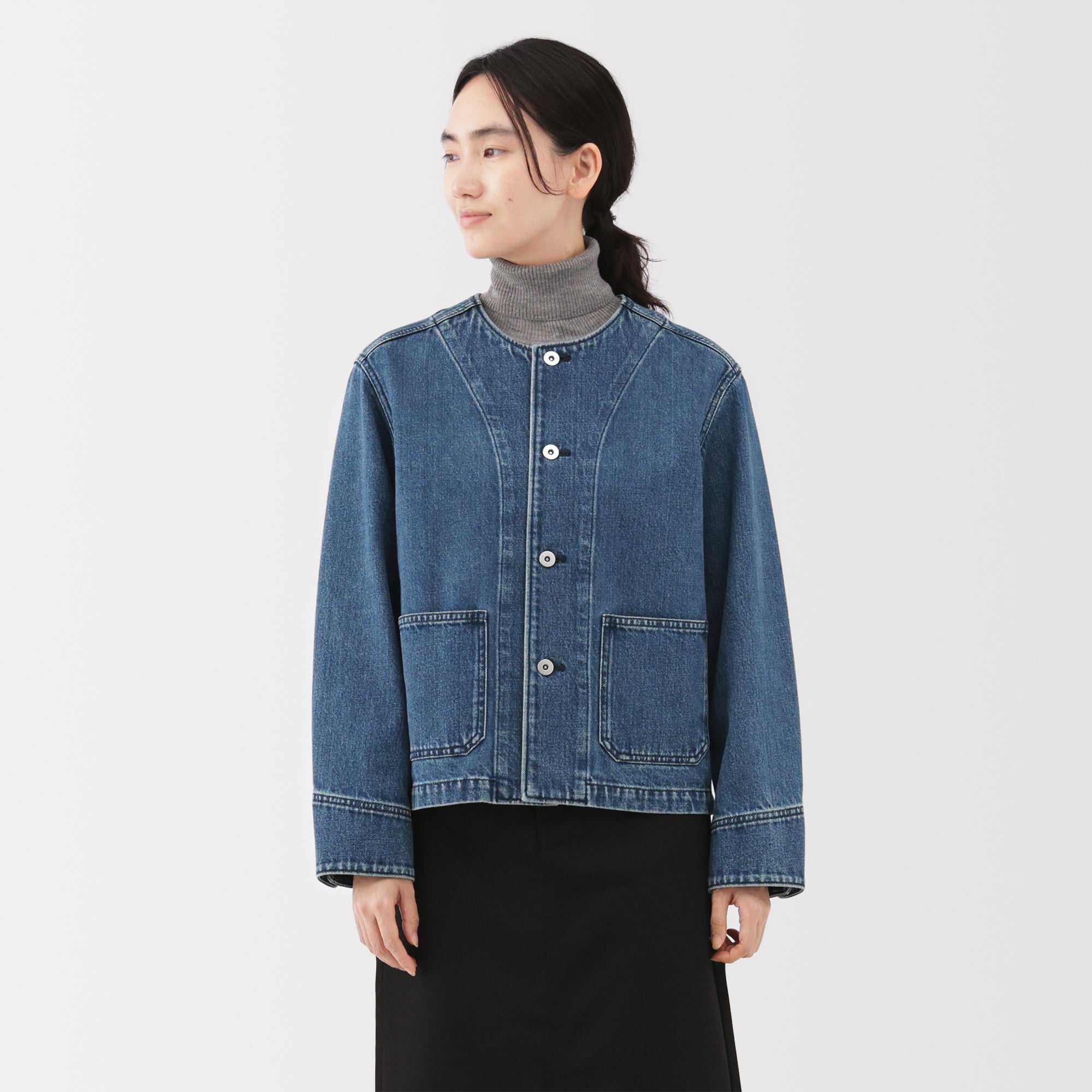 Kapok Blend Denim Jacket - Image 3