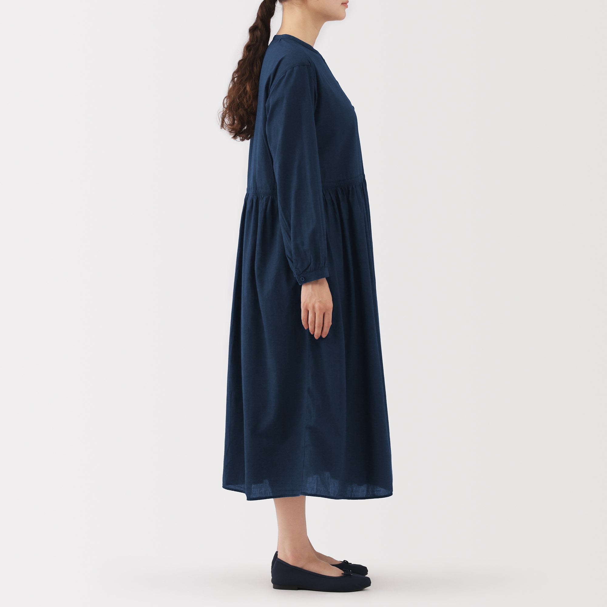 Cotton Voile Indigo Dress - Image 5