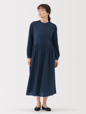 Cotton Voile Indigo Dress