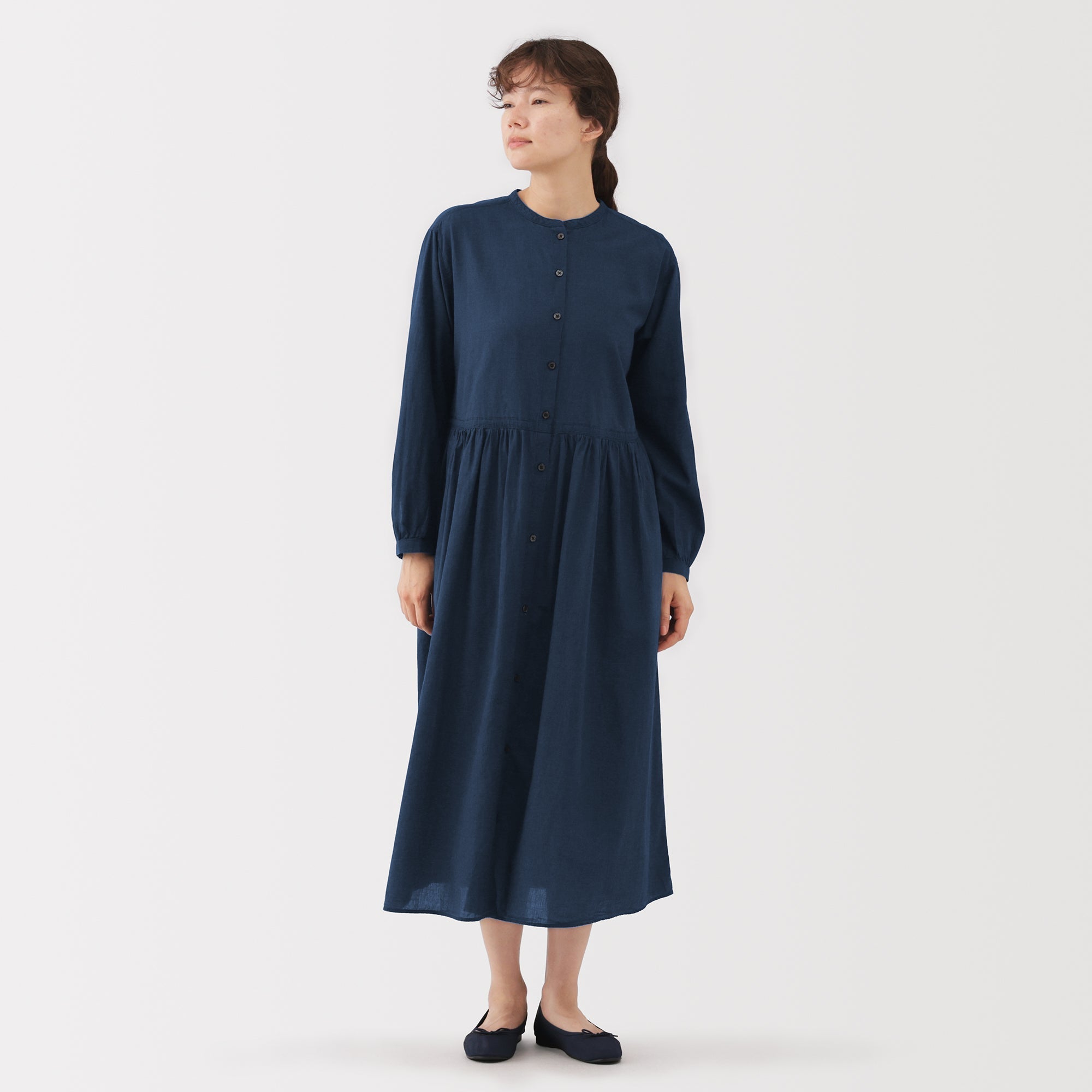 Cotton Voile Indigo Dress