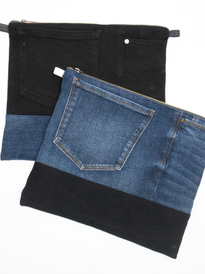 ReMUJI ReMade Denim Pouch